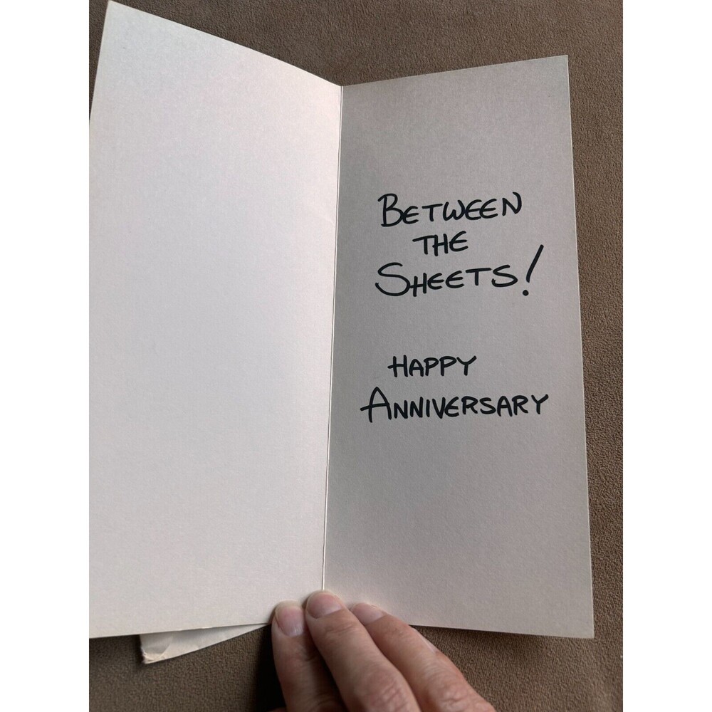 VTG 1973 Greeting Card PEPPERMINT stick ADULT HUMOR anniversary - Picture 2 of 3